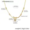 Acero Inoxidable Lazo Corazón Circonita Diamante Completo Colgante Cadena de Cuchilla Pulsera Collar Juego de Joyería Chapado en Oro Real de 18K