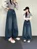 Pantalones Vaqueros de Pierna Ancha para Niñas Primavera y Otoño 2026 Nuevo Estilo Sueltos Adelgazantes Bordados con Lazo Pantalones Casuales para Niños Mayores