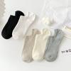 [Artesanía de Doble Puntada de Algodón Puro] Calcetines Finos de Verano para Mujer Calcetines de Barco Antideslizantes Talón que no se Cae Boca Baja Calcetines Invisibles
