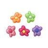 Cara Brillante Flor Divertida de Cinco Pétalos Accesorios de Resina DIY Hebilla para Zapatos con Agujeros Ropa Carcasa para Teléfono Móvil Horquilla Material Lope
