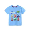 Fornecimento Transfronteiriço 26 Camisetas de Manga Curta de Verão para Meninos com Estampas de Desenhos Animados Tops Casuais Camisetas Básicas de Algodão Respirável para Bebê