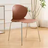 Silla de comedor minimalista nórdica de plástico grueso con respaldo cómodo, silla para café, silla de ocio, silla de espera para restaurante, taburete