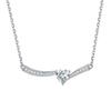 Collar creativo de plata de ley 925 con colgante, diseño de nicho, con forma de corazón de viento, color tesoro, cadena de clavícula, venta al por mayor
