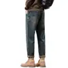 Jeans Masculino Reto Afunilado Estilo Retrô Americano 2026 Primavera Outono Novo Reto Solto Marca Tendência Elástico Versátil Marca Tendência
