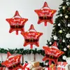 Globos de Papel de Aluminio con Forma de Estrella de Navidad - Diseño Rojo de Feliz Navidad, Perfectos para Decoraciones de Fiesta Navideña