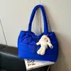 Bolsa Tote Acolchoada de Algodão Estilo Novo 2026 Versátil Casual Feminina de Ombro de Alta Qualidade Bolsa de Plumas da Moda Bolsa de Mão