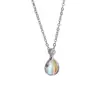 Collar Lágrimas de Rupert para Mujer Colgante de Piedra Lunar Forma de Gota Cadena para Clavícula Regalo de Cumpleaños de Alta Gama para Novia
