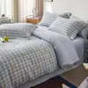 Nuevo Juego de Cuatro Piezas 2026 Algodón 100% Cepillado Sábana Funda de Almohada Funda Nórdica de Alta Densidad Juego de Tres Piezas Cálido Otoño e Invierno Ropa de Cama