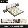 Cama tapizada de madera maciza, tela técnica, cuero, cama artística, doble, para el hogar, cama de boda de alta gama, habitación de alquiler, cama económica para segundo dormitorio