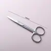 Tijeras de gasa de acero inoxidable transfronterizas, tijeras para retirar suturas médicas, tijeras quirúrgicas de disección experimental de cabeza redonda recta