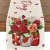 Corredor de Mesa Personalizado Mais Vendido da Amazon para o Dia dos Namorados Toalha de Mesa Estampada Decoração de Casa Sofá Festa Decoração de Atmosfera Festiva