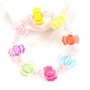 Pulsera de Flor de Cristal de Imitación para Niños Pulsera Elástica con Cuentas de Flores Flor de Dibujos Animados Mariposa Pulsera para Niñas Juguete para Niña Pequeña