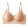 Direto do fabricante, sutiã sem costura estilo top, edição limitada laranja de suporte macio para mulheres, levanta e junta sutiã de suporte macio