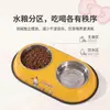 Comedero doble para perros de acero inoxidable co-branded Sanrio, comedero doble anti-derrames para gatos, bebedero para perros a prueba de roturas, accesorios para mascotas