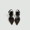 Sandalias de verano de tacón de aguja con punta fina y una sola tira para mujer, comercio exterior, tallas grandes, dropshipping transfronterizo