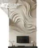 GRG Estilo Wabi-sabi Fondo texturizado pared suelo plano grande sofá superficie completa pared de estilo blanco puro patrón fluido relieve