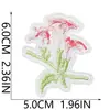 Aplique de tecido de bordado pastoral de cura, patch termocolante de borboleta, emblema de bordado computadorizado, para jaquetas, chapéus e reparos de tecido