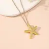 Popular na Amazon, luxo leve, Estrela Dourada, peixe rosa, elegante, versátil, design moderno, colar, joia