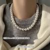 Novo Colar de Pérola Francesa Outono e Inverno Fecho Magnético Corrente de Suéter Luxo Acessível Elegante Corrente de Pescoço Corrente de Clavícula de Alta Qualidade