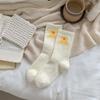 Calcetines todo en uno sin costuras de terciopelo australiano de oso de dibujos animados lindo para mujer, otoño e invierno cálidos, acolchados, de felpa de cachorro, para el hogar