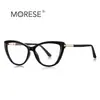 Gafas Anti-luz Azul TR90 2243 Rojo Explosiones Montura Ojo de Gato Esenciales para Mujer Aspecto Sencillo Gafas Planas Delgadas en stock