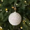 Accesorios de Bola Envueltos en Cuerda de Cáñamo de 8 cm Estilo Europeo y Americano de Nuevo Producto Transfronterizo Bola de Espuma Envuelto en Cuerda de Algodón Decoraciones Colgantes para Árbol de Navidad