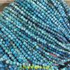 Cadena de turquesa de mineral bruto natural, turquesa natural sin optimizar de mineral bruto, cuentas pequeñas de arroz, pulsera larga semiacabada