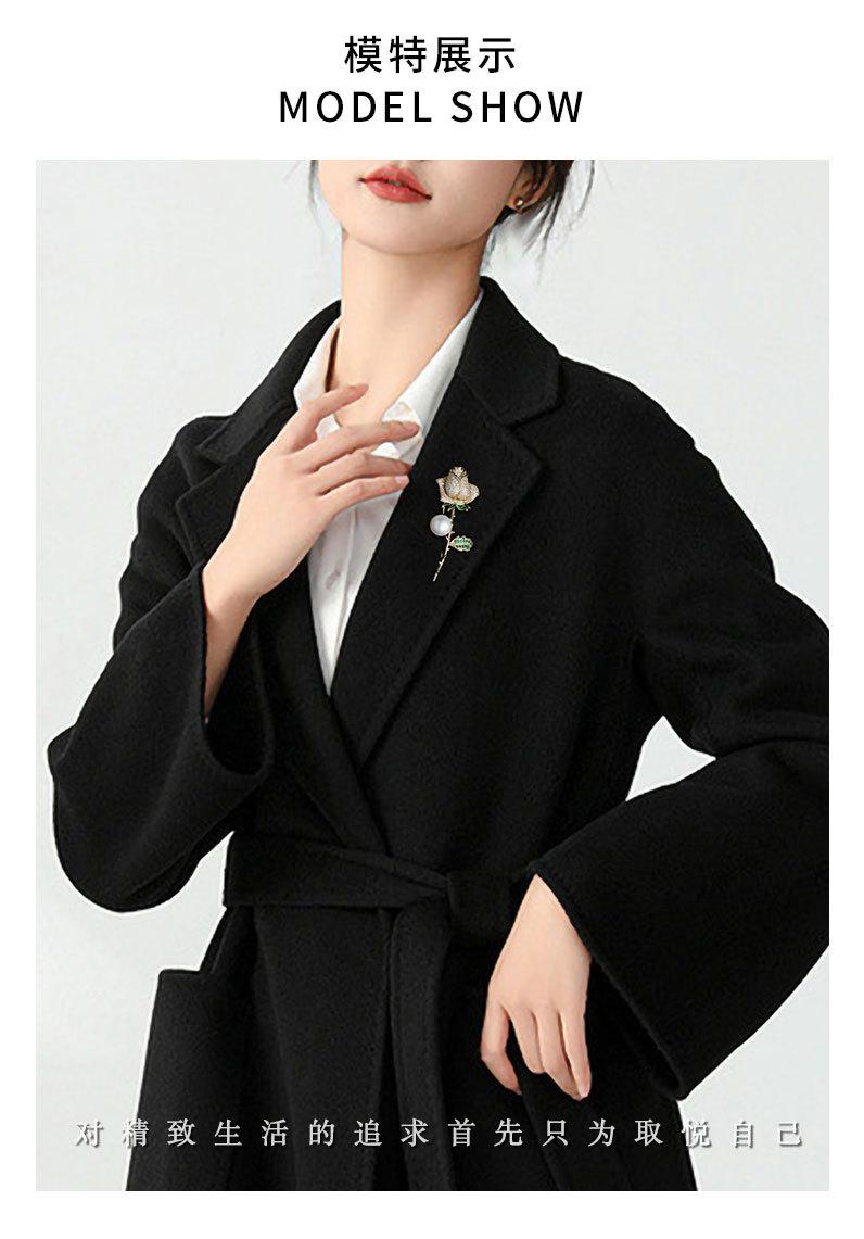 韩版优雅奢华玫瑰花胸针小众高级感花朵别针新款节日礼