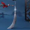 Campanilla de Viento de Acrílico Borlas para Sombrero Estilo Chino Color Sólido Poliéster Borlas Colgantes Amuletos Brocado Cantante Hanfu Accesorios para Joyería DIY