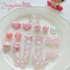 [Diario rosa] Acrílico cuentas redondas lindas cuentas de fondo con cuentas cuentas pintadas a mano material hecho a mano diy pulsera