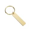 Comércio exterior hot-selling espelho de aço inoxidável retangular tag jóias acessórios longo chaveiro acessórios lettering pingente