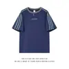 Comércio Exterior Atacado 2026 Verão Novo Tendência Legal Camiseta Solta de Manga Curta Estampada com Três Listras Top Estilo Streetwear Unissex