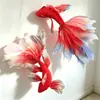 Decoración de Habitación de Boda con Peces Koi para un Ambiente Festivo, Adornos de Año Nuevo 2026, Decoraciones Colgantes de Koi Rojas Prehechas para Montaje de Escena