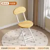 Silla plegable, Taburete plegable, Asiento blanco, Estructura de acero al carbono, Fácil de almacenar, Taburete redondo para el hogar, Silla de entrenamiento, Silla portátil
