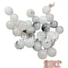 Cuentas redondas de jade blanco Hetian de Xinjiang Cuentas sueltas de jade cuarzo flor negra cuentas de roca de jade accesorios para pulsera collar DIY joyería