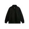 Sudadera con capucha y media cremallera estilo Old Money con solapa, estilo otoño, nicho, holgada, prenda exterior, top versátil para hombre, moderno