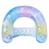 Folhas rede de água em forma de U poltrona inflável de PVC verão adulto cama flutuante de água brinquedo de água porta-copos