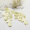 Accesorios de joyería de bricolaje de estilo coreano, ensamblaje de cobre fundido, colgante de hoja de pino, accesorios para el cabello de novia vintage, materiales hechos a mano