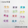 Flor de Melocotón Seca, Cuentas de Flor de Narciso, Accesorios para Joyería Semi-Terminados, Accesorios para Aretes y Collares DIY, Hemisferio de 16 mm