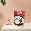 Spot Transfronteiriço Fornecimento Mario Papel Kraft Festa Desenho Animado Mario Bolsa de Mão Personagem de Animação Desenho Animado Saco de Papel