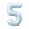 Globos de Foil Número Rosa Bebé de 32 pulgadas Tamaño Mediano Versión Americana Globos Azul Bebé Decoración de Escena para Fiesta de Primer Cumpleaños de Bebé