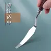 Set de Espátulas Cuchillo para Pintura al Óleo Pequeño Herramienta para Pintura Acrílica Gouache Cabeza Redonda Cabeza Plana Cuchillo Pequeño Afilado Suministros de Arte Espátula