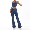 Traje de Yoga Transfronterizo Ajustado de Cuerpo Completo Espalda Hermosa Elástico de Cintura Alta Traje de Fitness Traje de Running y Fitness para Mujer
