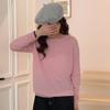 Otoño e invierno nuevo suéter de Merino ultrafino para mujer color sólido fino cuello redondo manga larga suéter pulóver para mujer al por mayor