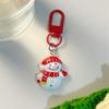Chaveiro de Natal em estilo cartoon Q version, fofo veado, Papai Noel, pingente de bolsa, boneco de neve engraçado, acessórios para amigas