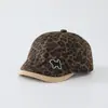 Gorra de béisbol con estampado de leopardo estilo coreano, primavera y otoño, elegante, única, dulce y genial, retro, gorra de béisbol versátil