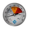 Termômetro industrial axial bimetálico tipo ponteiro de aço inoxidável para forno de churrasco, forno, disco de caldeira