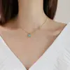 Moda Nicho Lujo Ligero Estrella Aguamarina Collar para Mujer Verano Celebridad de Internet 2022 Nuevo Moda Sensación de Diseño Cadena para Clavícula No se Puede Caer