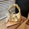 Bolsa de Poá de Nicho para Mulheres 2026 Nova Moda de Verão Super Popular Bolsa de Mão para o Dia a Dia Bolsa de Ombro Transversal com Corrente