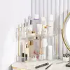 Prateleira de Armazenamento de Cosméticos Transfronteiriça, Penteadeira, Cantoneira de Banheiro com Padrão de Diamante, Prateleira de Canto Transparente Multicamadas, Banheiro